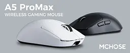 Комп'ютерна миша MCHOSE A5 v2 Ultra бездротова ігрова PAW3395, 26000 DPI 2,4G+Bluetooth Whute - мініатюра 5