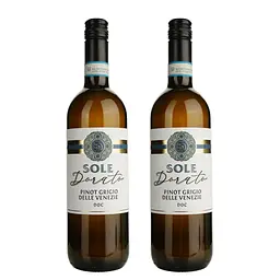 Вино Sole Dorato Pinot Grigio DOC біле сухе 1.5 л (0.75 л x 2 шт.)