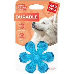 Іграшка для собак Waudog Fun Durable Дихаючий м'яч термопластична гума 70 мм блакитний - мініатюра 2