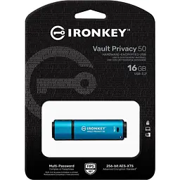 USB флеш-накопичувач Kingston IronKey Vault Privacy 50 16GB USB-A 3.2 Gen 1 Blue [IKVP50/16GB] [101530] - мініатюра 5