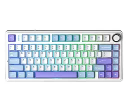 Клавіатура ігрова механічна Aula Mechanical F75 Wireless Purple-White ENG/UKR Gasket Reaper switch