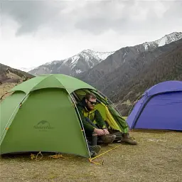 Намет двомісний зі сферичним куполом Naturehike Cloud Peak 2 NH17K240-Y 20D, темно-зелений - мініатюра 4