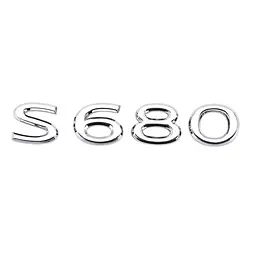 Емблема напис S680 для Mercedes-Benz Maybach хром 125х25 мм пластик (на скотчі)