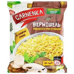 Вермішель швидкого приготування Garnenka 60г Гриби