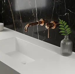 Змішувач для умивальника Rea Lungo Diamond прихованого монтажу з боксом copper REA-B0540 - мініатюра 4