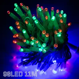Світлодіодна новорічна гірлянда Line M-1, 11 м, 90 LED, різнокольорове світіння, 220V, для ялинки та вікна - мініатюра 3