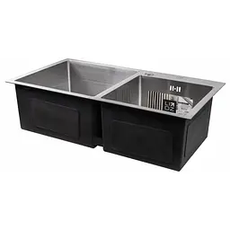 Кухонна мийка Lidz H7843 Brush 3.0/1.0 мм (LIDZH7843BRU3010), Нержавіюча сталь - мініатюра 5
