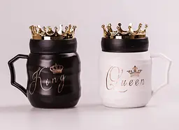 Набір чашок Jumbo King & Queen керамічний 2 шт. - мініатюра 3