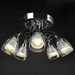 Люстра Brille стельова з підсвічуванням LED E14 40W CH (LK-512S/5) - мініатюра 4