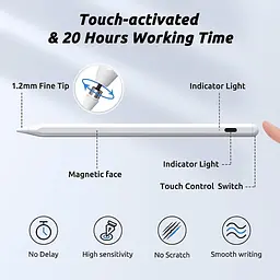 Стилус Zspeed 6Gn, сумісний з iPad Apple, стилус для сенсорного екрану, ємнісний стилус, що перезаряджається - мініатюра 2