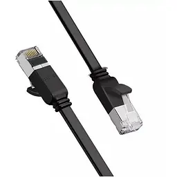Патч-корд 2м, U/UTP Cat 6 Copper Ethernet Flat Cable NW101 Black Ugreen (50185)