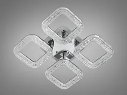 Люстра стельова LED Diasha S2205/4HR, 50W, 3200K-6000K, хром, сучасний стиль, з пультом, димер, акрил - мініатюра 4