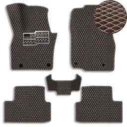 Килимки в салон 3D EVA для Mazda CX 50 2023- з підп'ятником Коричневі 5 шт