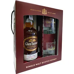 Набір: віскі Glen Turner Heritage Double Cask Single Malt Scotch Whisky 40% 0.7 л + 2 склянки