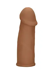 Насадка на пеніс CalExotics Futurotic Penis Extender 14 см коричневий - мініатюра 2