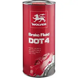 Гальмівна рідина Wolver DOT-4, 0.5 л