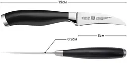 Ніж для чищення овочів Elegance із високолегованої нержавіючої сталі Fissman 8х11,5 см kuh0007501 - мініатюра 2