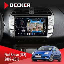 Штатна магнітола Fiat Bravo (198) 2007-2016 Decker D9-011 4x64, DSP, 4G, 360 Decker (НФ-00008680)
