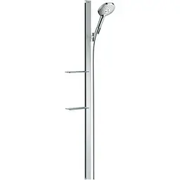 Душовий набір Hansgrohe Raindance Select S 120/150 см 3Jet EcoSmart 9л/хв White/Chrome 27647400, Хром