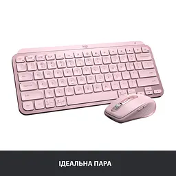 Клавіатура Logitech MX Keys Mini Wireless Illuminated UA Rose (920-010500) - мініатюра 10