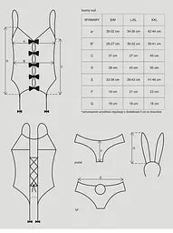 Сексуальний костюм Obsessive Bunny L/XL рожевий - мініатюра 6