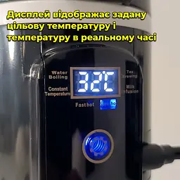 Термокружка 500мл для автомобіля з нагріванням до 100°C від прикурювача 12В/24В. Із сенсорними кнопками. Термочашка - мініатюра 9