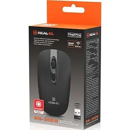 Комп'ютерна мишка Real-El RM-350W Wireless Black/Gray (EL123200043) - мініатюра 7