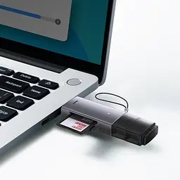 Карт рiдер Baseus Lite Series USB-A & Type-C to SD/TF Card Reader Сірий WKQX060113 - мініатюра 7