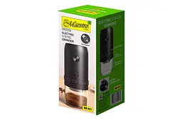 Кавомолка акумуляторна ножова Maestro MR-457 5В x 30г чорна - мініатюра 2