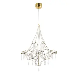 Люстра стельова LED Levistella 918L981 (600) GD, 25W, три режими світла, золотий метал, для вітальні