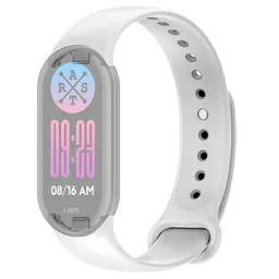 Силіконовий ремінець для фітнес браслетів Xiaomi Mi Band 8 Smart Band 9, Silicone, white, зі зручною застібкою, на фітнес трекер та смарт годинник, ArmorStandart (ARM68018)