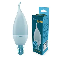 Лампа Crystal світлодіодна свічка Кристально-золотистий 7W E14 4000K (C37-023)