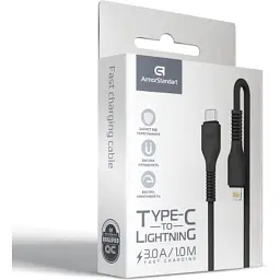 Дата кабель USB-C to Lightning 1.0m AR88 3A Black Armorstandart (ARM65287) - мініатюра 4