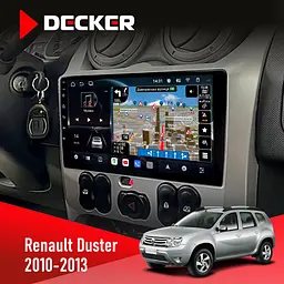 Штатна магнітола Renault Duster 2010-2013 Decker D9-011 4x64, DSP, 4G, 360 Decker (НФ-00006261)