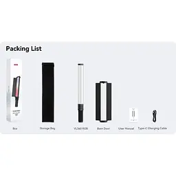 Студійне світло Ulanzi VL360 38W RGB 2500-10000К Black (L058GBB2) [156435] - мініатюра 7