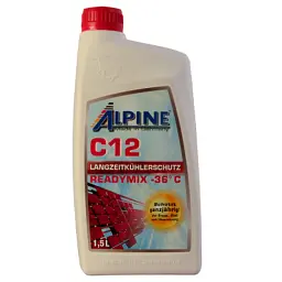 Антифриз Alpine C12 Langzeitkuhlerfrostschutz ready-mix -36C чер, 1.5 л (1,7к (RM 1185-15)