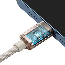 Кабель Baseus Lightning Crystal Shine Series Fast Charging Data Cable Type-C to Lightning 20W 1.2m Pink (CAJY001304) - мініатюра 6