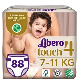 Уцінка. Підгузки Libero Touch 4 (7-11 кг), 88 шт. (10454)