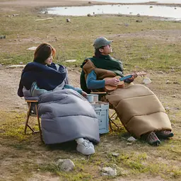 Спальник з капюшоном Naturehike Sunny Day PL02 U350 CNK2550WS028, (6°C), правий, коричнево-зелений - мініатюра 2