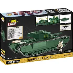 Конструктор Cobi Company of Heroes 3 Танк Черчилль M3, масштаб 1:35, 654 деталі (COBI-3046) - мініатюра 2
