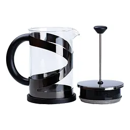 Френч-прес чайник скляний Haus Roland 800 мл з фільтром, чорний TS Kitchen HP33540B - мініатюра 3