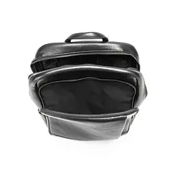 Шкіряний чорний рюкзак Tiding Bag A25F-8528-3A - мініатюра 9