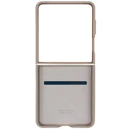 Шкіряний чохол Leather Case (AAA) для Samsung Galaxy Z Flip7 Light Gray - мініатюра 4