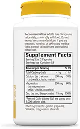 Вітаміни та мінерали Nature's Way Calcium Mag & Zinc, 250 капсул - мініатюра 2