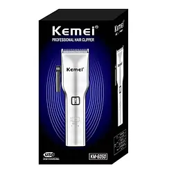 Машинка для стрижки волосся Kemei Km-6050 (Срібляста) - мініатюра 3