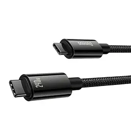 Кабель Baseus USB Type-C to USB Type-C Tungsten Gold Power Delivery 240Вт 1м Black (CAWJ040001) - мініатюра 2