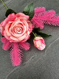 Гілка хвойна лита Hvoya Blush Pink рожева 33 см 250 шт. - мініатюра 5