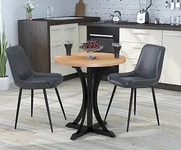 Круглий обідній стіл Ральф Loft Design Діаметр 70 см (Дуб Крафт золотий)