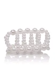 Насадка на пеніс CalExotics Basic Essentials Pearl Stroker Beads 7 см білий - мініатюра 2