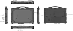 Ноутбук Захищений ноутбук AGN x15A 15,6"FHD LCD /i7-1255U/ 32G+512SSD/IP65 MIL-STD-810H Black (AGN_x15A_i7_12Th_32_512) - мініатюра 6